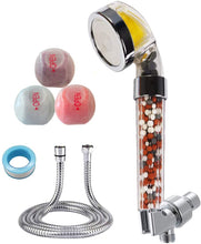 Load image into Gallery viewer, Hillstry Filtered Shower Head with Hose & 3 Balms