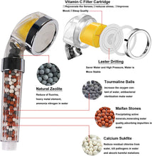Load image into Gallery viewer, Hillstry Filtered Shower Head with Hose & 3 Balms