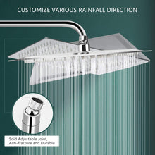Load image into Gallery viewer, Hillstry 12 Inch Square Rain Shower Head With 15" Shower Arm