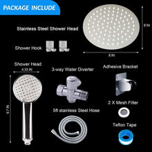 Load image into Gallery viewer, Hillstry 5 Settings Rain Double Shower Head Set