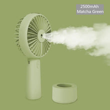 Load image into Gallery viewer, Battery Portable Water Spray Mist Electric Fan