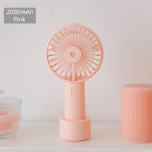 Load image into Gallery viewer, Battery Portable Water Spray Mist Electric Fan