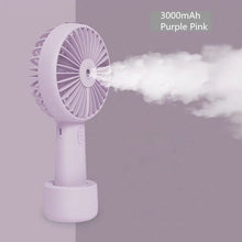 Load image into Gallery viewer, Battery Portable Water Spray Mist Electric Fan