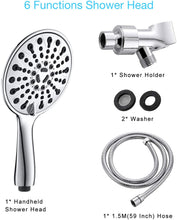 Load image into Gallery viewer, Hillstry 6 Spray Setting High Pressure Handheld Shower Head
