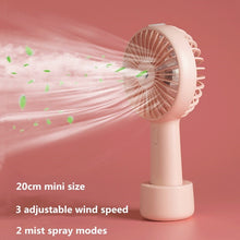 Load image into Gallery viewer, Battery Portable Water Spray Mist Electric Fan
