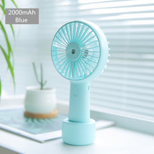 Load image into Gallery viewer, Battery Portable Water Spray Mist Electric Fan
