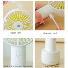 Load image into Gallery viewer, Battery Portable Water Spray Mist Electric Fan

